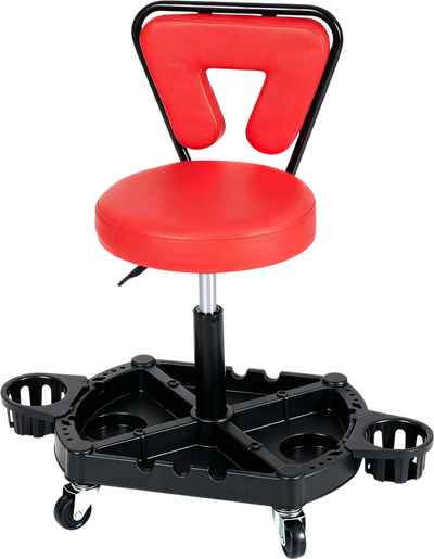 Costway Rolling Garage Mechanic Stool Padded Seat Tool Tray 330 lbs 55901249 New