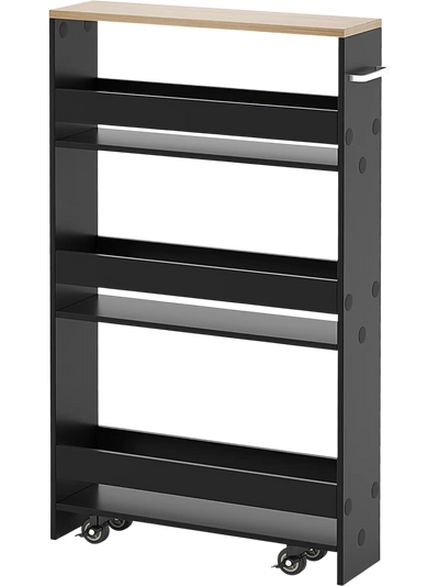 Costway Narrow Mobile Serving Cart Open Shelves Kitchen Island 94318062 New