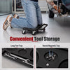 Rolling knee creeper with 360° swivel casters and built-in trays for convenient tool storage during repairs.