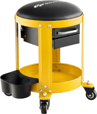 Costway Rolling Mechanic Stool Removable Padded Seat Drawers 76451392 New
