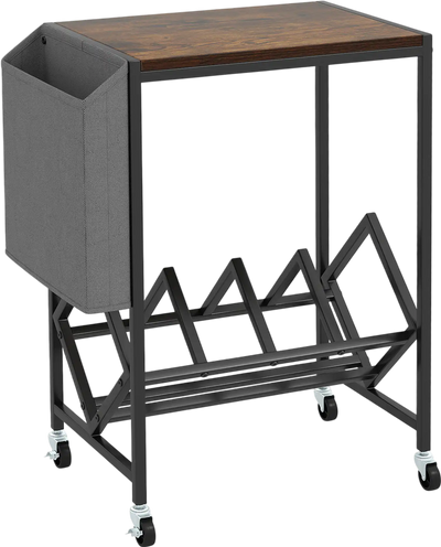 Costway Rolling Record Player Stand 2-Tier Vinyl Storage Magazine Holder 69021718 New