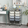 10-Drawer Rolling Storage Cart-Beige & Gray - Gallery View 1 of 10