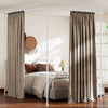 Adjustable floor-to-ceiling tension rod in white, designed for easy installation and support of various curtain types.