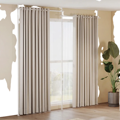 Costway Adjustable Floor to Ceiling Room Divider Curtain Rod 14219334 New