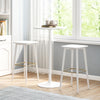 Round bistro table with detachable pole, 40" height, and spacious 24" tabletop, perfect for coffee or cocktails.
