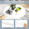 Round bistro table with a 24" spacious tabletop, featuring a 0.7" thickened board and easy-to-clean surface for.