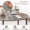 Round coffee table with gray thickened tabletop, showcasing exquisite texture and easy cleaning for versatile layouts.