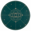 Round poker mat for Texas Hold'em, 55-inch green design, featuring a smooth, wrinkle-free surface for an enhanced.