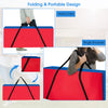 Red Giant 4-in-A-Row carrying bag with ergonomic handles, designed for easy transport of the jumbo game set.