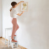 3 Tier Step Stool 3 in 1 Folding Ladder Bench-White - Gallery View 1 of 10