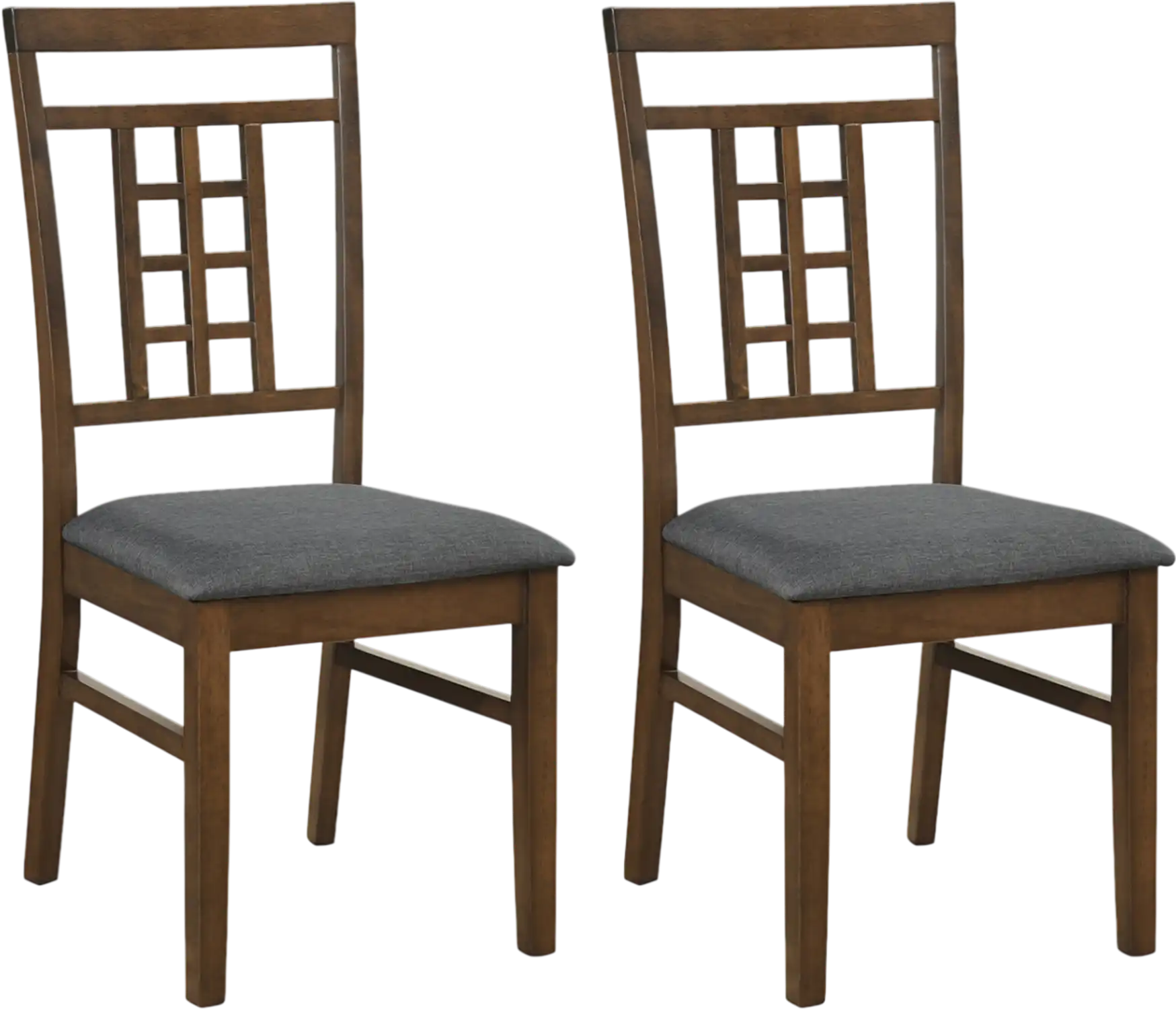 Costway Set of 2 Rubber Wood Dining Chairs with Lattice Back 83213749 New