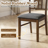 Rubber wood dining chair with lattice backrest, soft padded sponge seat, and reinforced crossbars for added stability.