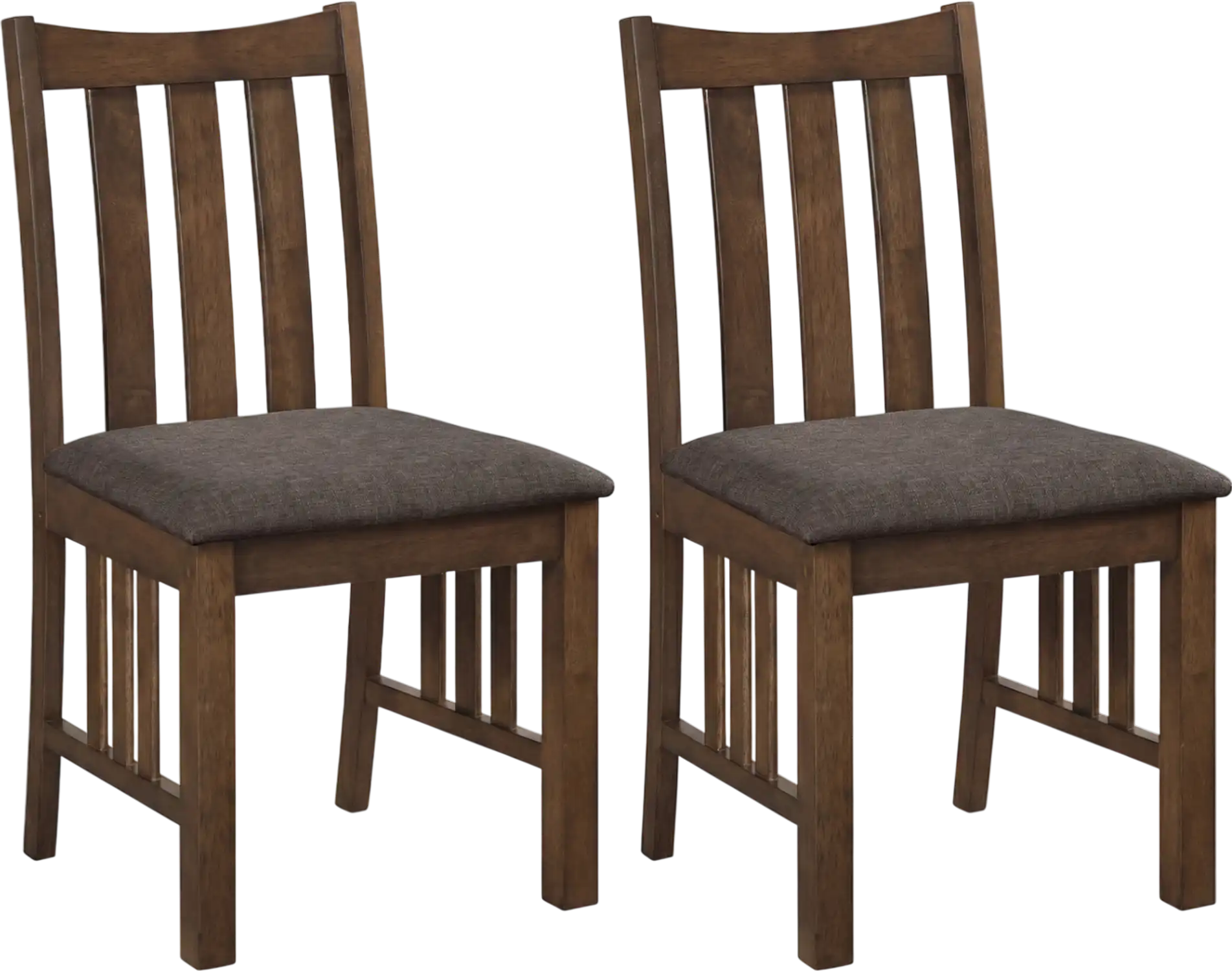 Costway Rubber Wood Dining Side Chairs Set of 2 Slat Back 67943331 New