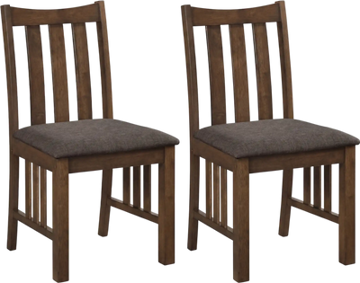 Costway Rubber Wood Dining Side Chairs Set of 2 Slat Back 67943331 New