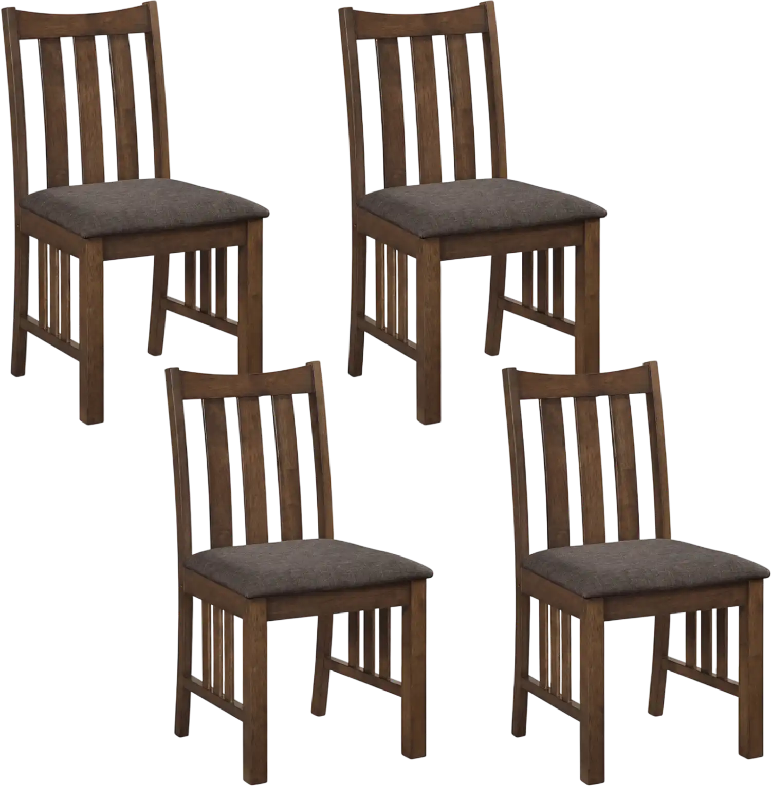 Costway Rubber Wood Dining Side Chairs Slat Back Set of 4 78220411 New