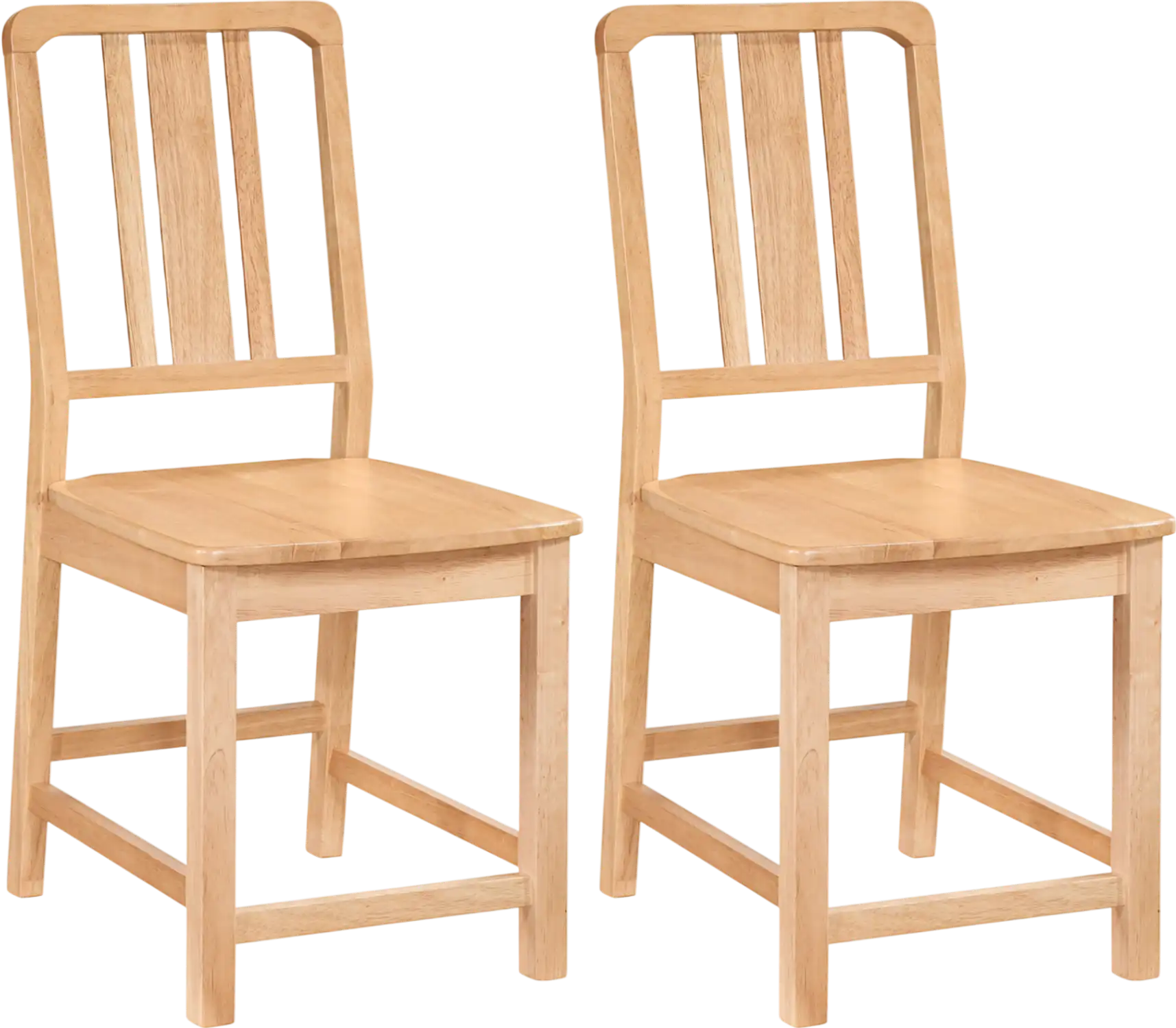 Costway Dining Chairs Set of 2 Rubber Wood Hollow Backrest 26384307 New