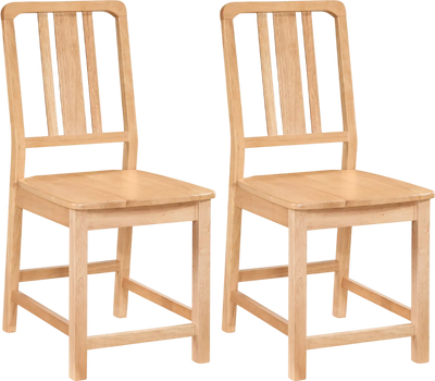 Costway Dining Chairs Set of 2 Rubber Wood Hollow Backrest 26384307 New