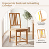 Rubber wood dining chair with ergonomic hollowed backrest, offering lasting comfort and a natural finish for dining.