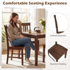 Rubber wood dining chair with inclined backrest and spacious seating, ideal for dining rooms or study areas.