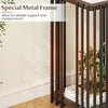 Rubber wood side table with a special metal frame, featuring a 2-layer storage shelf for modern living space.