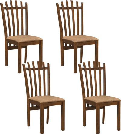 Costway Rubber Wood Slat Back Kitchen Dining Chairs Set of 4 41928407 New