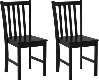 Costway Rustic Wooden Dining Chairs Set of 2 Slat Back Kitchen Chair 28510936 New