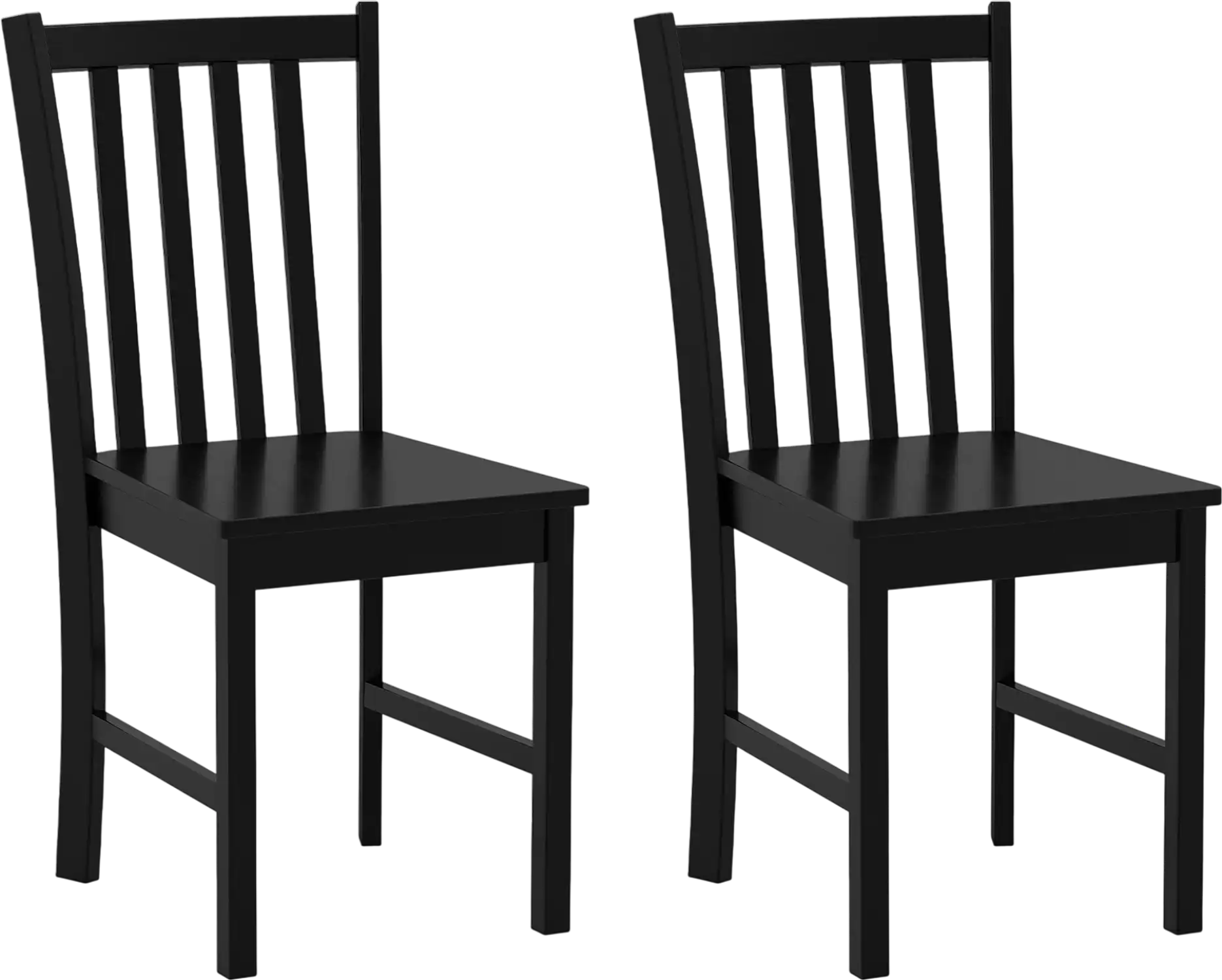 Costway Rustic Wooden Dining Chairs Set of 2 Slat Back 28510936 New