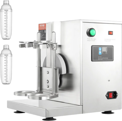 Vevor Milkshake Maker Machine 1 Qt 120W Commercial Double Head Shaker with 360° Shake 0-180s New