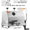 Vevor Manual Sugar Cane Juicer 110 Lbs/H 3 Rollers Stainless Steel Extractor with 2.4" Inlet New