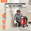 Vevor Drain Cleaning Machine 50' x 1/2" Manual Feed Drain Auger with Enclosed Drum and Wheels New