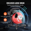 Vevor Drain Cleaning Machine 50' x 1/2" Manual Feed Drain Auger with Enclosed Drum and Wheels New