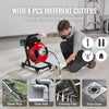 Vevor Drain Cleaning Machine 50' x 1/2" Manual Feed Drain Auger with Enclosed Drum and Wheels New