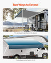 Vevor Manual RV Awning 15' with Heavy-Duty PVC Fabric New
