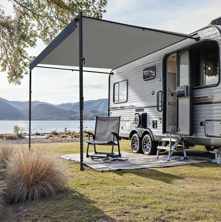 Vevor Manual RV Awning 16' Heavy-Duty Waterproof Vinyl Canopy for Trailers New