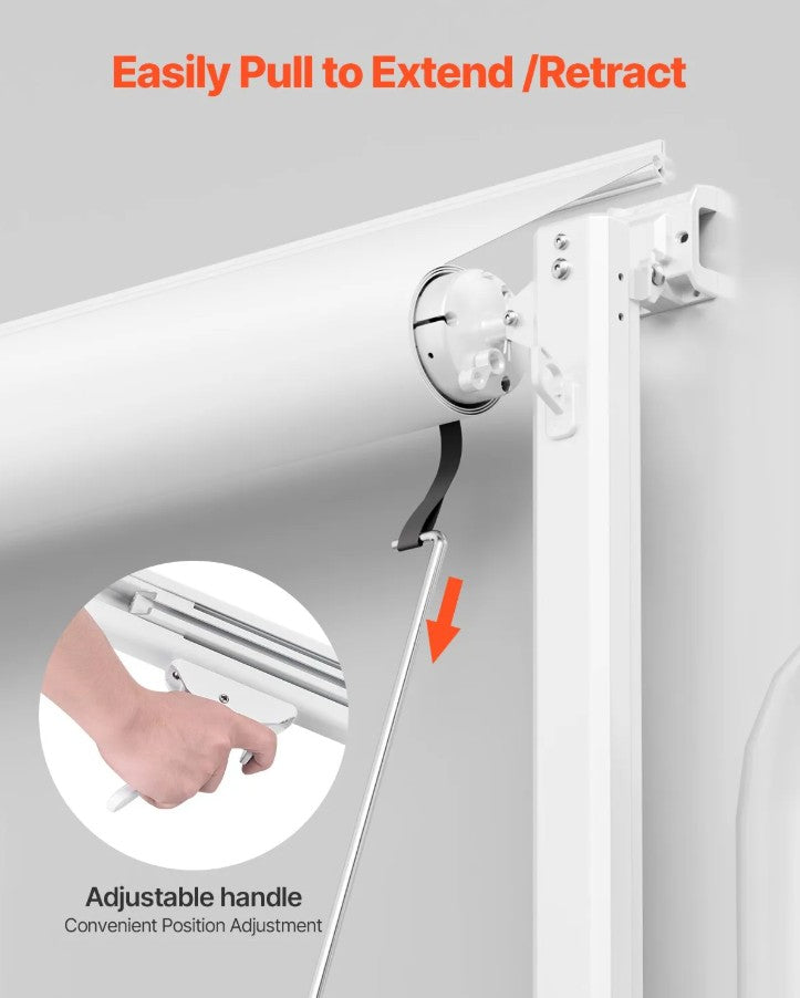 Vevor Manual Retractable RV Awning 20' Heavy-Duty Vinyl Replacement for Most DC12V RVs New