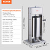 Vevor Sausage Stuffer 30 Lbs Capacity Manual Vertical Machine 304 Stainless Steel New