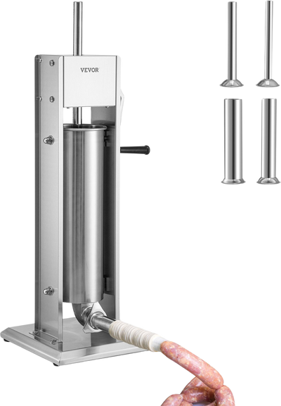 Vevor Manual Sausage Stuffer 1.8 Gal Vertical Two Speed Stainless Steel New