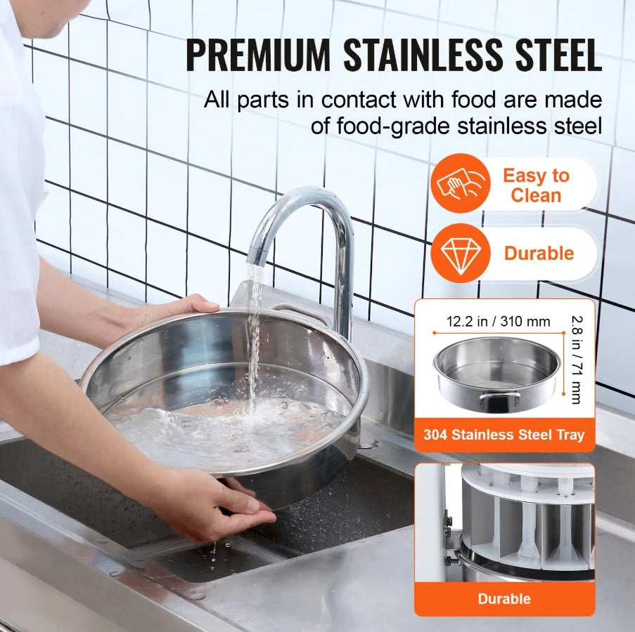 Vevor Manual Dough Divider 10 Equal Portions Hand Press Cutter New