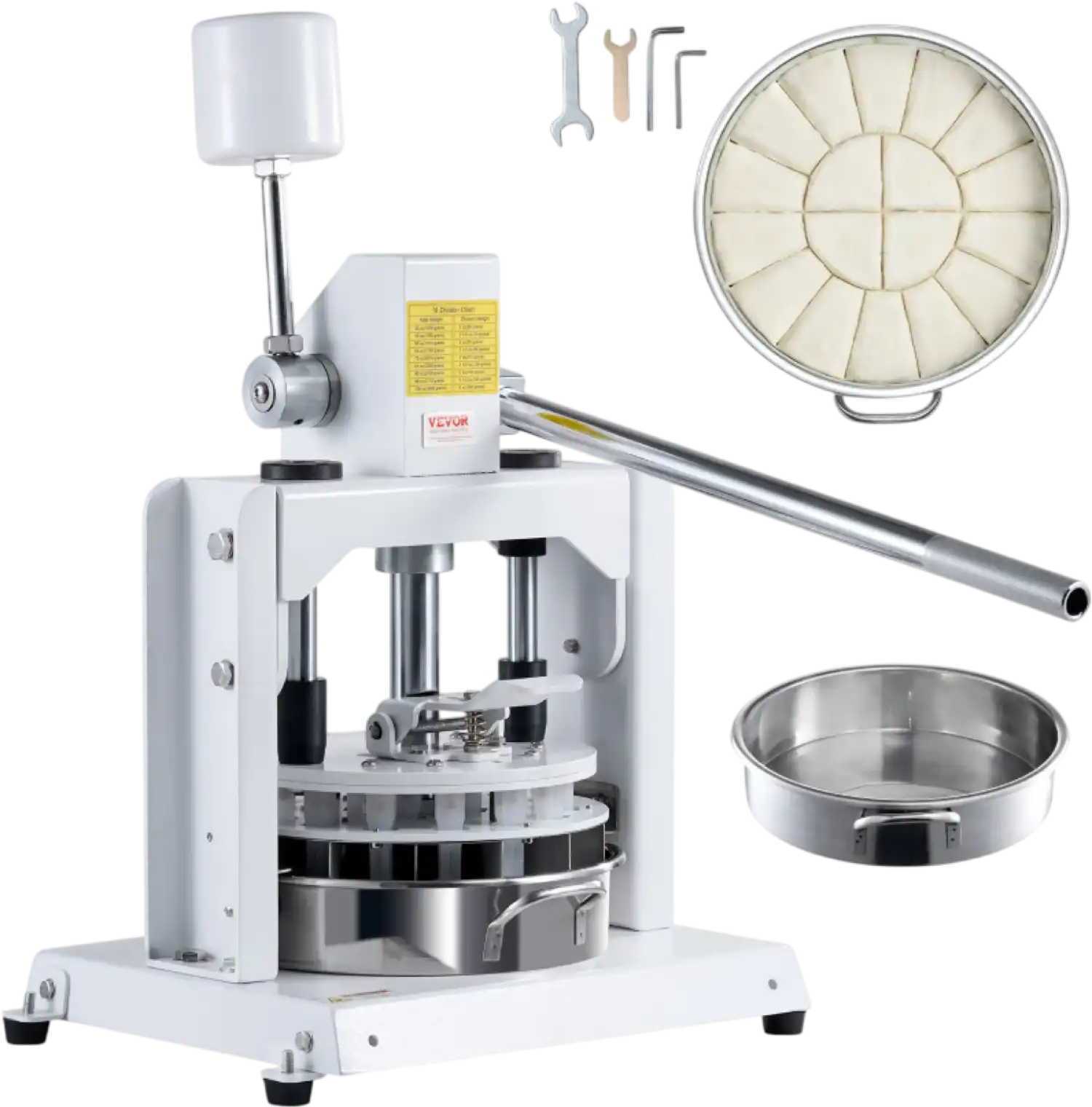 Vevor Manual Dough Divider 18 Equal Portions Hand Press Cutter New