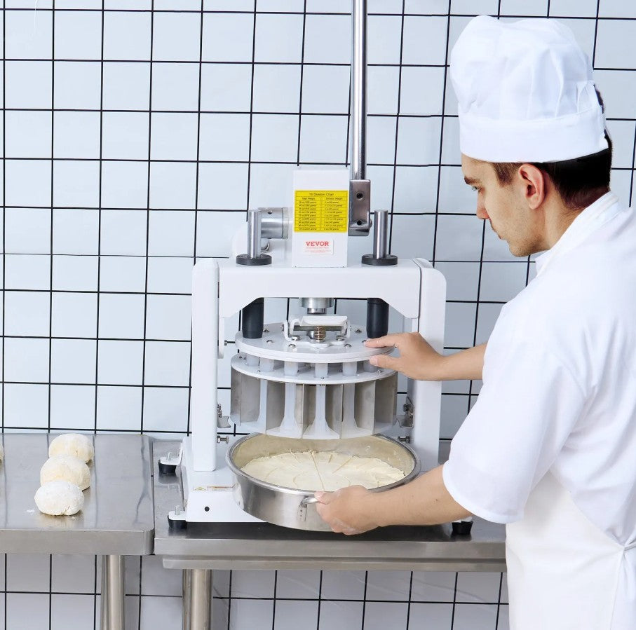 Vevor Manual Dough Divider 18 Equal Portions Hand Press Cutter New