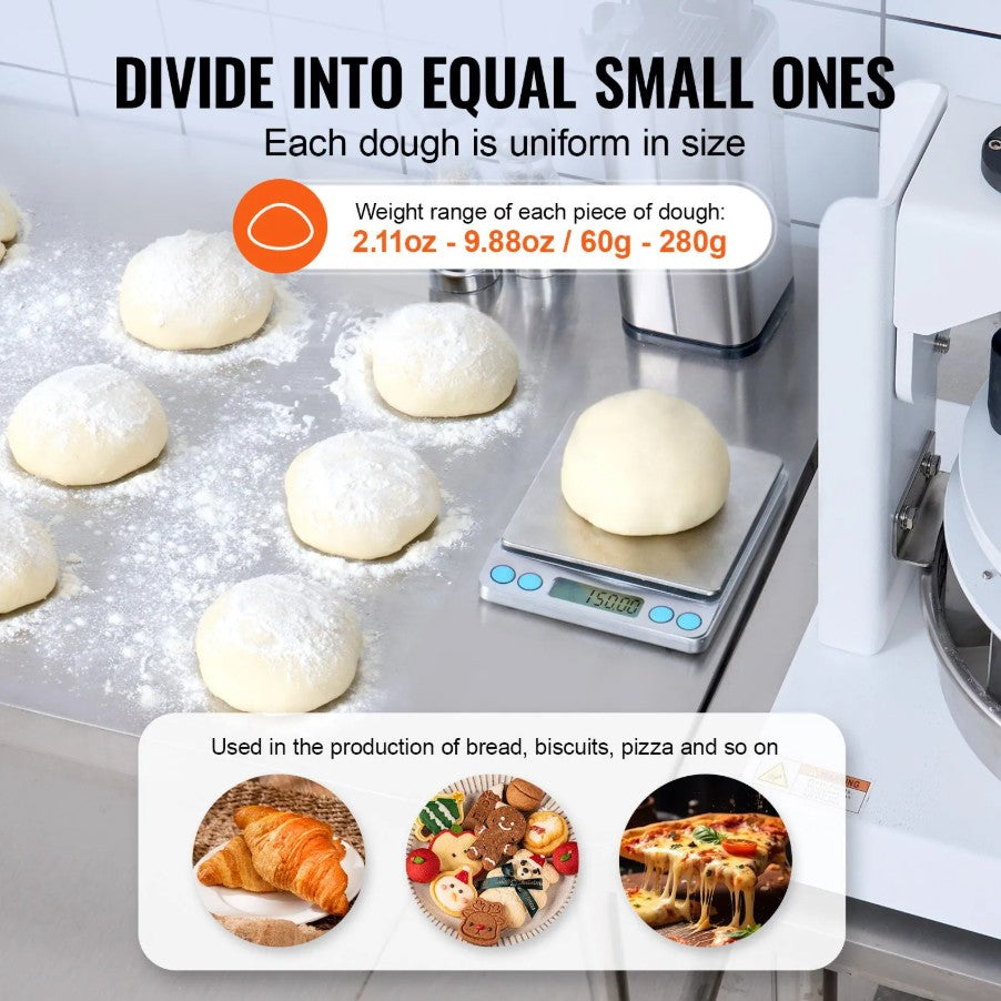 Vevor Manual Dough Divider 18 Equal Portions Hand Press Cutter New