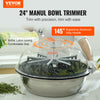 Vevor Leaf Trimmer 24" Bowl Manual Bud Trimmer with Stainless Steel Blades for Spin Cut with Clear Dome New