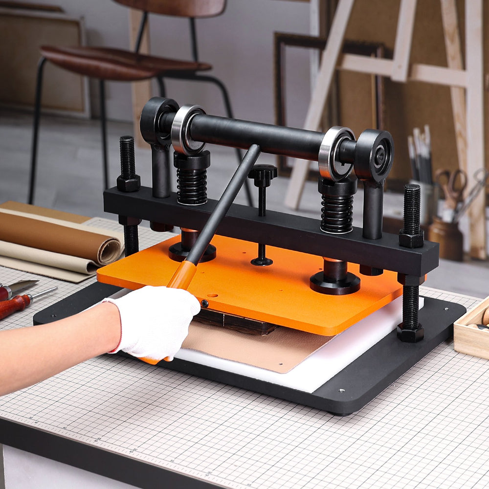 Vevor Leather Cutting Machine 14.2" x 10.2" Embossing Plate Manual Die Cutter with 0.47" Pressure Stroke New