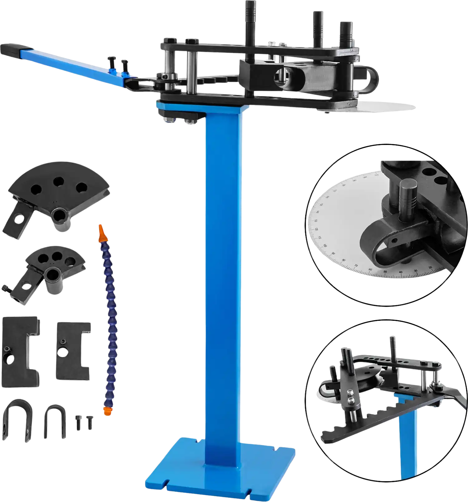 Vevor Tube Bender 240° Max Heavy Duty Metal Pipe Bender 40°-120° with 3 Dies 45