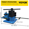 Vevor UB-100 Manual Universal Rebar Bender Heavy-Duty Steel 120° Bending Angle for Flat Round and Strip Steel New