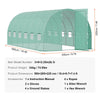 Vevor Walk-In Tunnel Greenhouse 19.36' x 9.68' x 7.4' with Galvanized Frame and PE Cover New