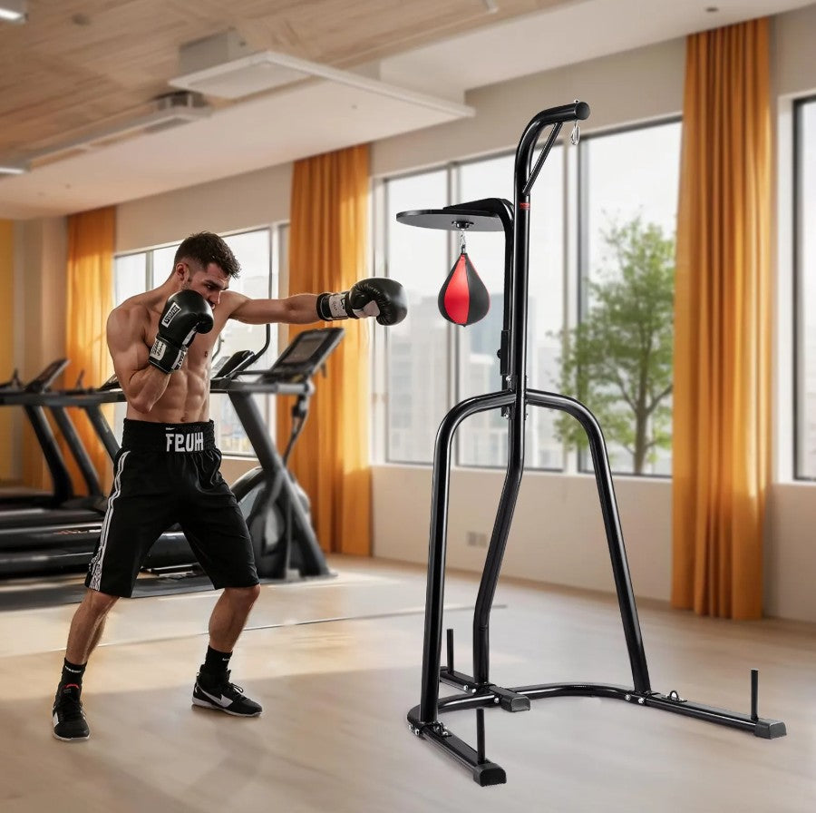 Vevor 2-in-1 Heavy Duty Punching Bag Stand Adjustable Steel Frame New