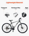 Vevor Mountain Bike 29" 21-Speed Dual Disc Brakes and Front Suspension New