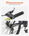 Vevor Mountain Bike 29" 21-Speed Dual Disc Brakes and Front Suspension New