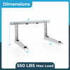 Mini split heat pump bracket with 550 lbs max load, adjustable dimensions of 31" width and 22" depth for installation.